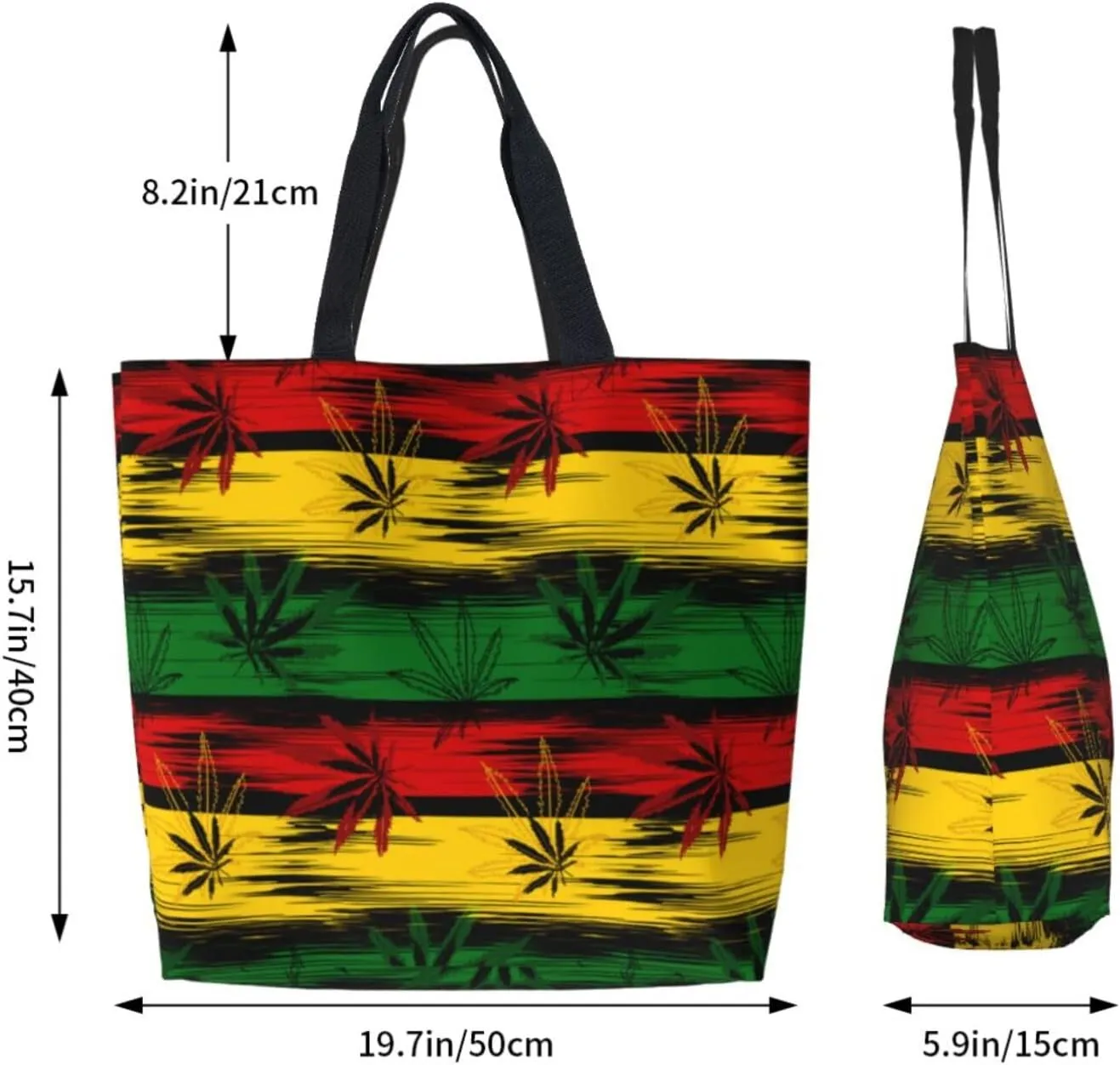 Reusable Grocery bags Big Capacity Shopping Bag Canvas Shoulder Tote Handbag for Women Girls