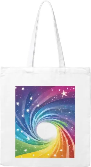 Reusable Heavy-Duty Canvas Tote Bag, Rainbow background handbag 15.75x13.87 Inch, Large Eco-Friendly Shopping Tote for Travel, Gym, Gifts, Machine Washable