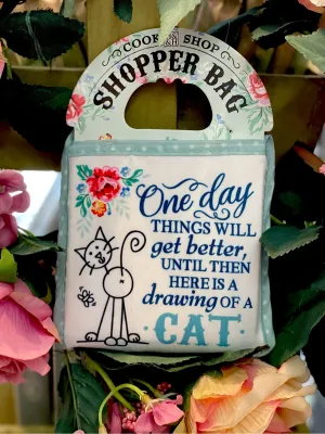 Reusable Shopping Bag- Cat