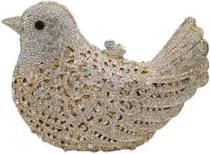 Rhinestone Bird Clutch Purse Women's Full Crystal Evening Bag for Wedding Party Handbag