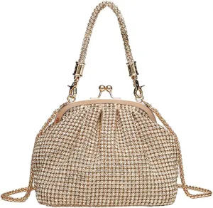 Rhinestone Clutch Purses for Women Sparkly Evening Bags for Women Luxurious Crossbody Handbags for Wedding Party Prom Gala