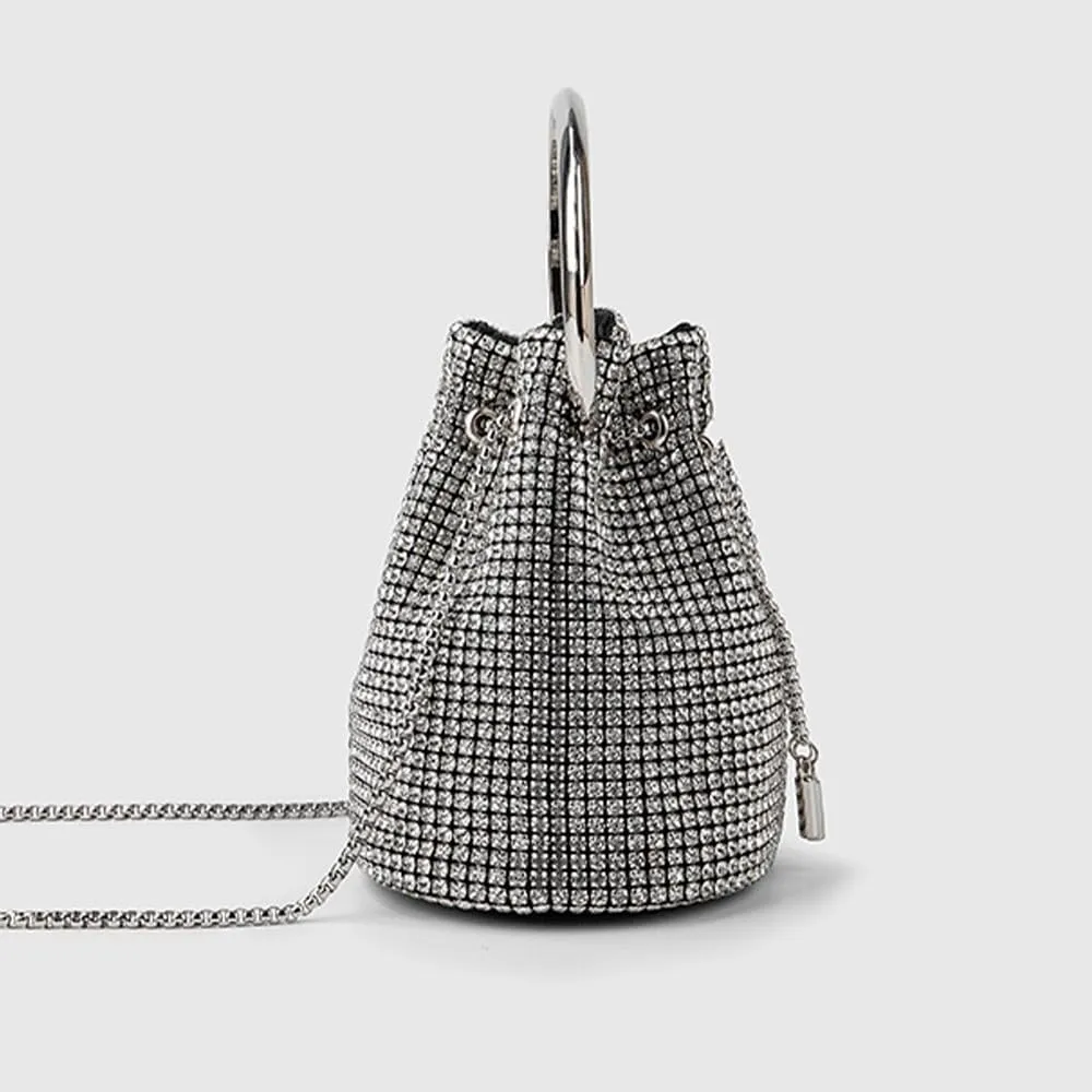 Rhinestone Evening Bag Bling Purse Sparkly Diamond Clutch Purse for Women Shoulder Handbag Cocktail Party Wedding Prom