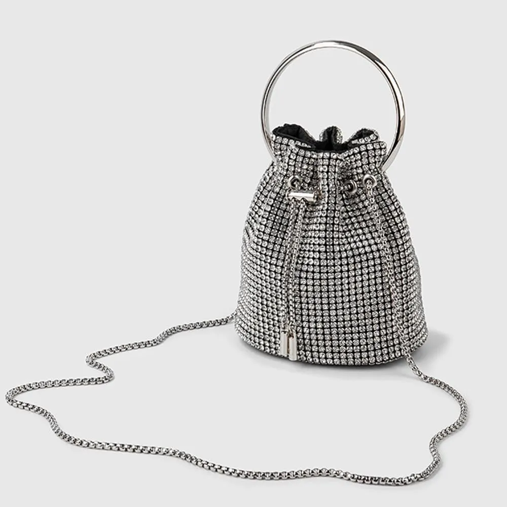 Rhinestone Evening Bag Bling Purse Sparkly Diamond Clutch Purse for Women Shoulder Handbag Cocktail Party Wedding Prom