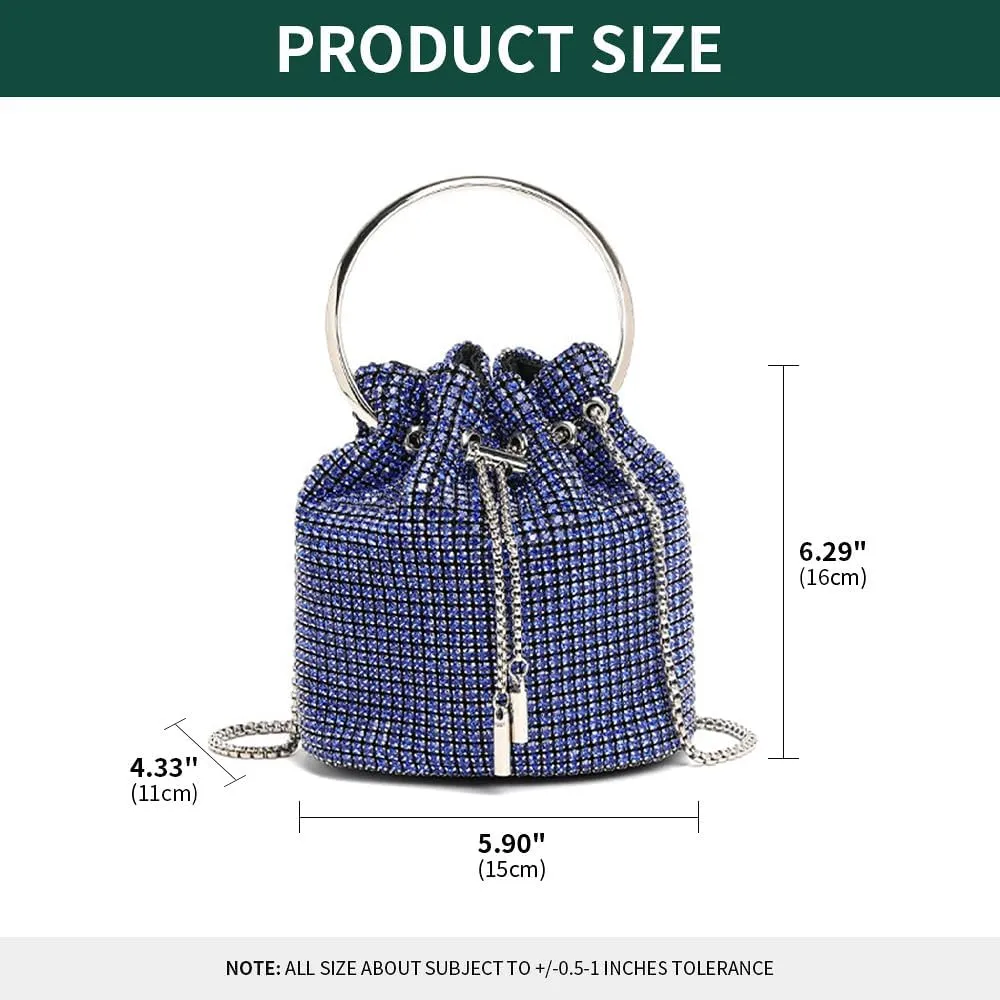 Rhinestone Evening Bag Bling Purse Sparkly Diamond Clutch Purse for Women Shoulder Handbag Cocktail Party Wedding Prom