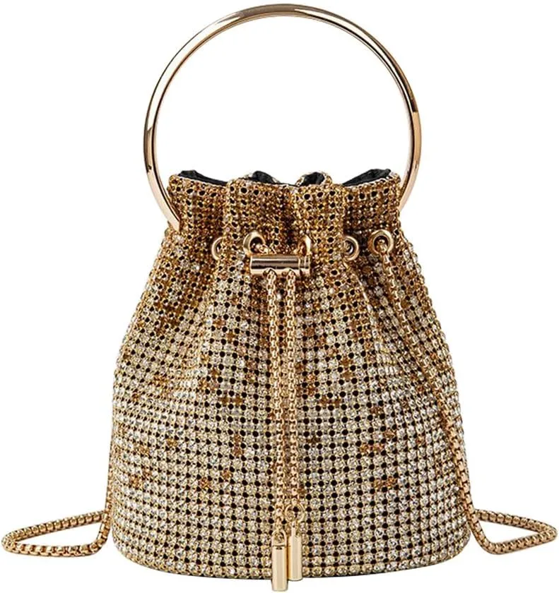 Rhinestone Evening Bag Bling Purse Sparkly Diamond Clutch Purse for Women Shoulder Handbag Cocktail Party Wedding Prom