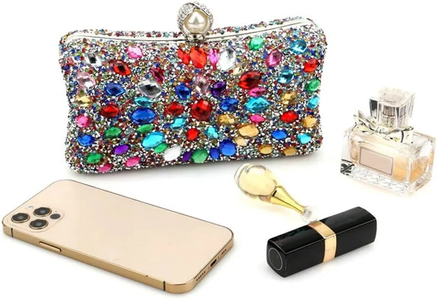 Rhinestone Evening Bags for Women Formal Sparkly Clutch Purse Luxury Crossbody Handbags for Wedding Cocktail Party Prom 2025