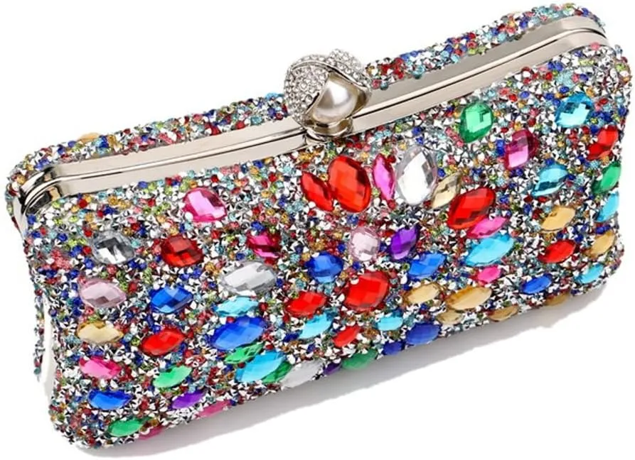 Rhinestone Evening Bags for Women Formal Sparkly Clutch Purse Luxury Crossbody Handbags for Wedding Cocktail Party Prom 2025