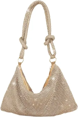 Rhinestone Purse Sparkly Evening Bag Women's Handbag Clutch Purses Glitter Classic Shoulder Bag for Wedding Prom Party