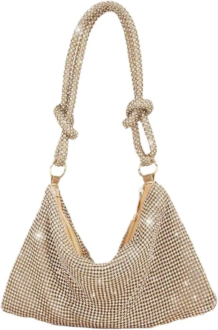 Rhinestone Purse Sparkly Evening Bag Women's Handbag Clutch Purses Glitter Classic Shoulder Bag for Wedding Prom Party