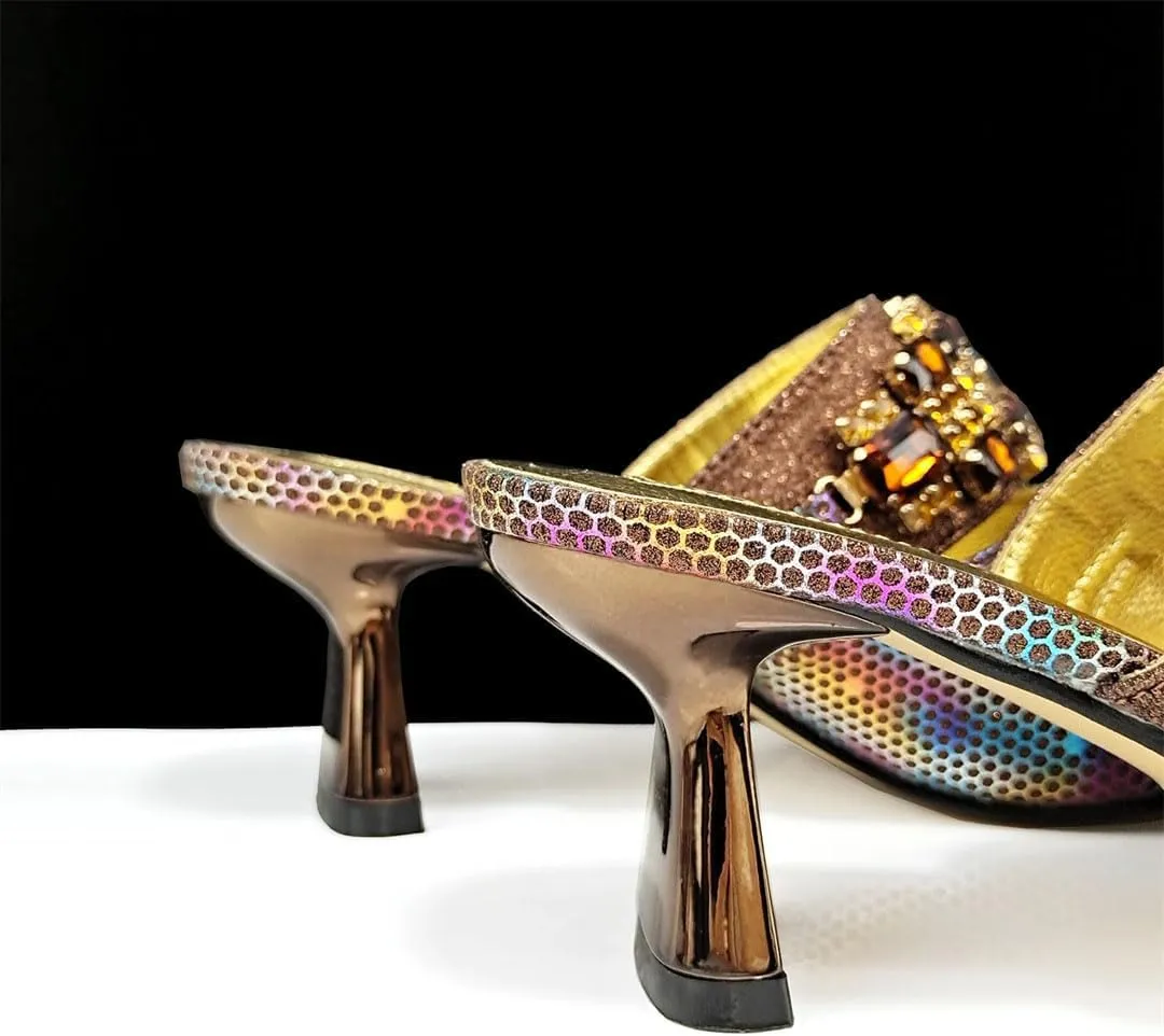 Rhinestone Wedding Pumps with Matching Clutch Set African Bridal Party Luxury Italian Heels