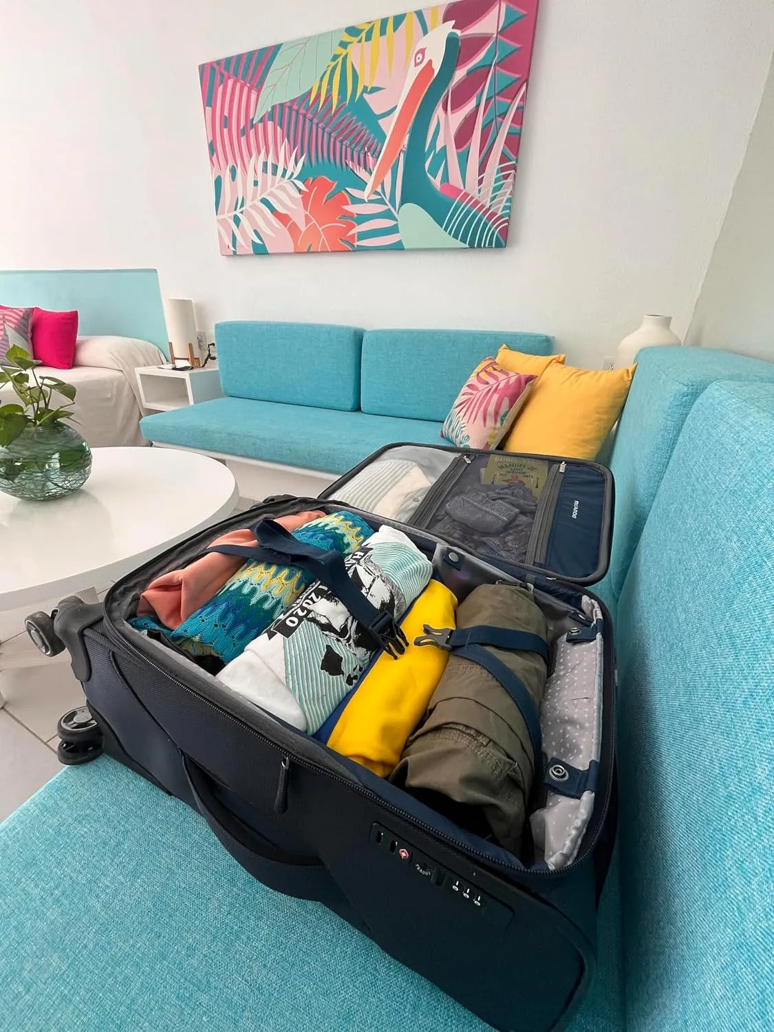 Ricardo Beverly Hills Avalon Softside Carry-On Luggage Made with Sustainable 100% Recycled PET (rPET), Lightweight, Eco-Friendly Travel, Expandable, Dual Spinner Wheels, Juniper Green, 20-inch