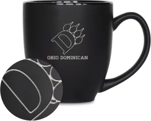 Rico Industries NCAA Nova Southeastern (or NSU) Sharks 15oz Laser Engraved Matte Black Ceramic Bistro Mug - for Hot or Cold Drinks