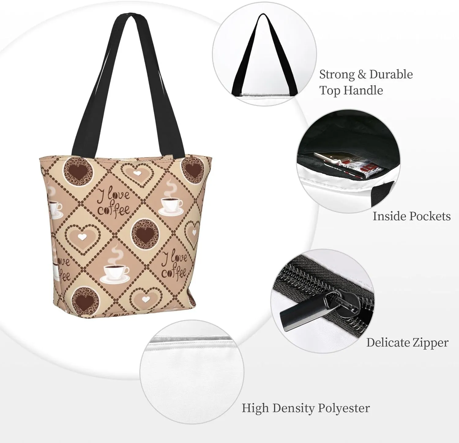 Romantic Bubbles Birthday Balloons Tote Bag Women Reusable Shopping Bags Shoulder Bag Portable Storage HandBags