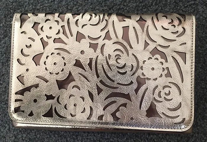 Rose gold Cutout Clutch
