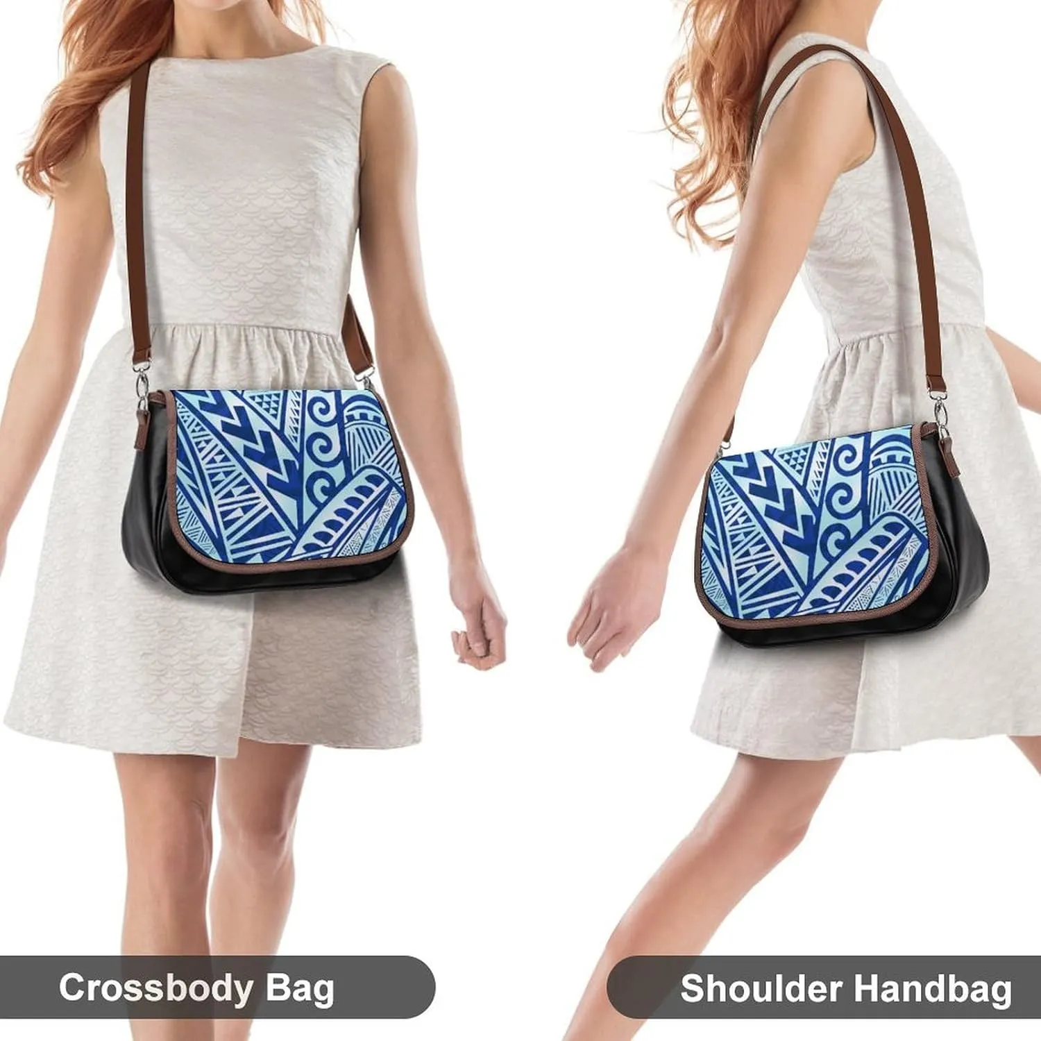 Samoan Island Tribal Custom-Made Crossbody Bags For Women, Elegant And Fashionable Polynesian Women'S Bags