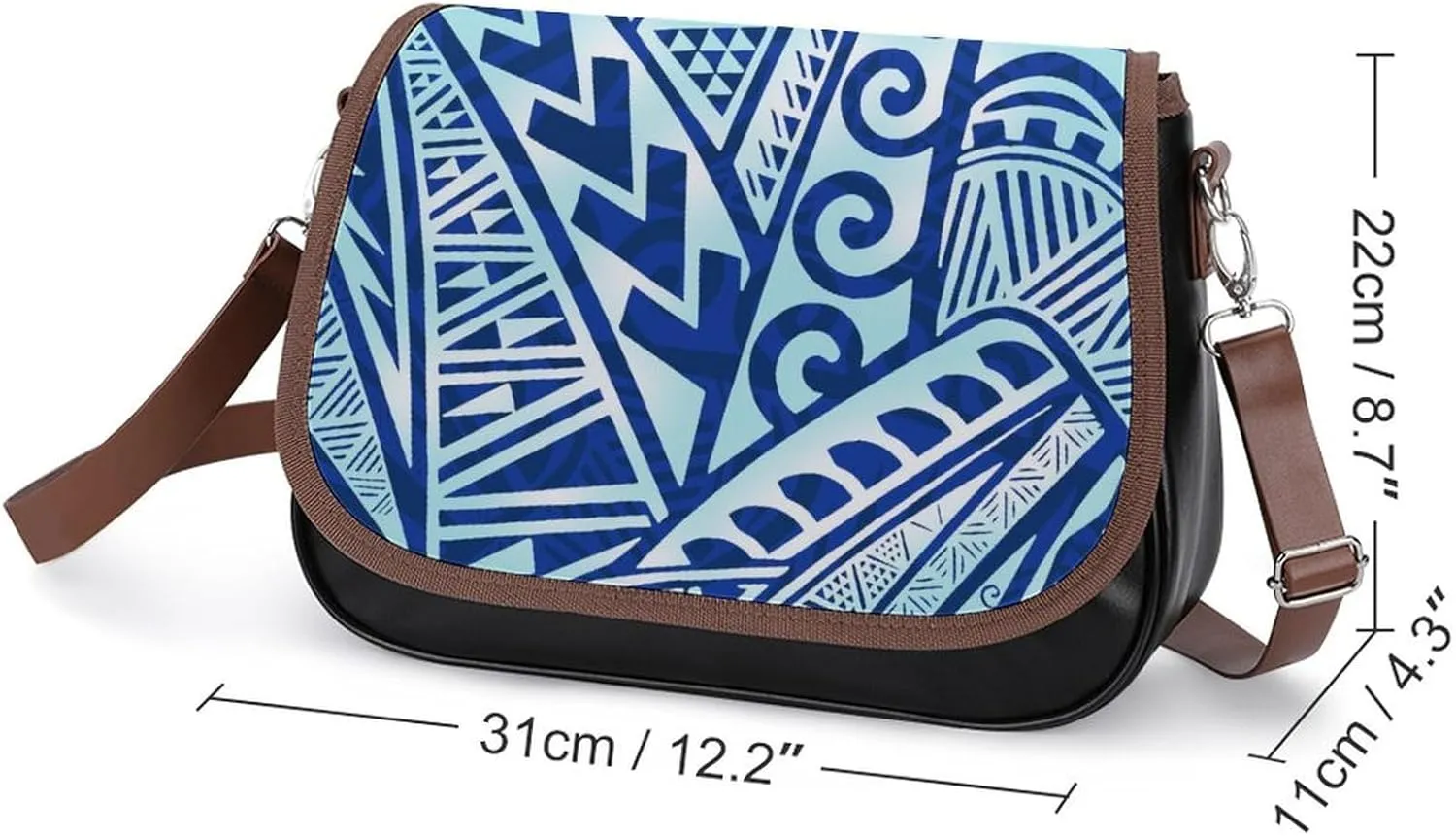 Samoan Island Tribal Custom-Made Crossbody Bags For Women, Elegant And Fashionable Polynesian Women'S Bags