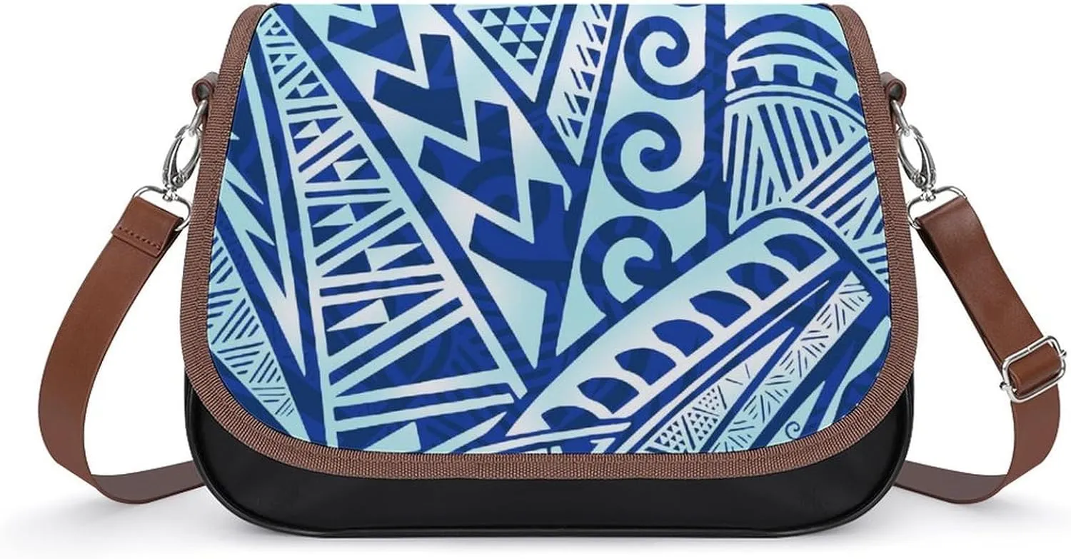 Samoan Island Tribal Custom-Made Crossbody Bags For Women, Elegant And Fashionable Polynesian Women'S Bags