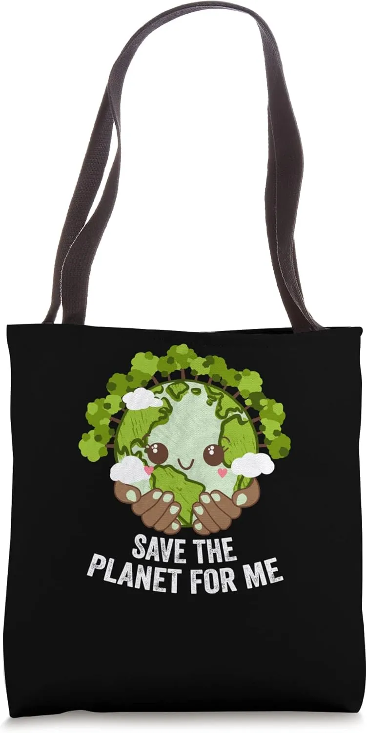 Save the Planet for Me Sustainable Wildlife Zero Waste Tote Bag