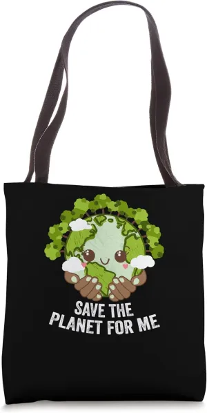 Save the Planet for Me Sustainable Wildlife Zero Waste Tote Bag