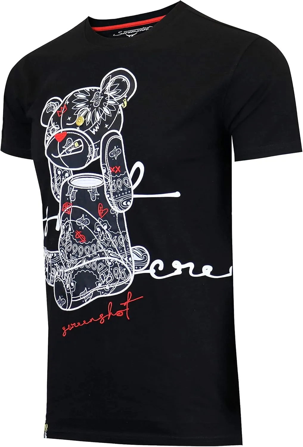 SCREENSHOT-1202-SS-1 Mens Hipster Hip-Hop Premium Stylish Longline Urban High Density Gel Tee