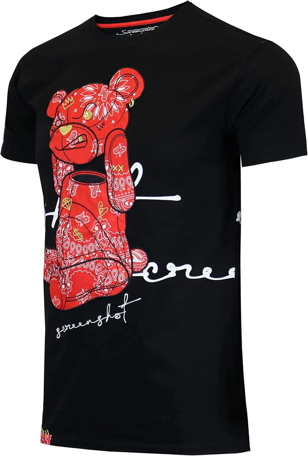 SCREENSHOT-1202-SS-1 Mens Hipster Hip-Hop Premium Stylish Longline Urban High Density Gel Tee