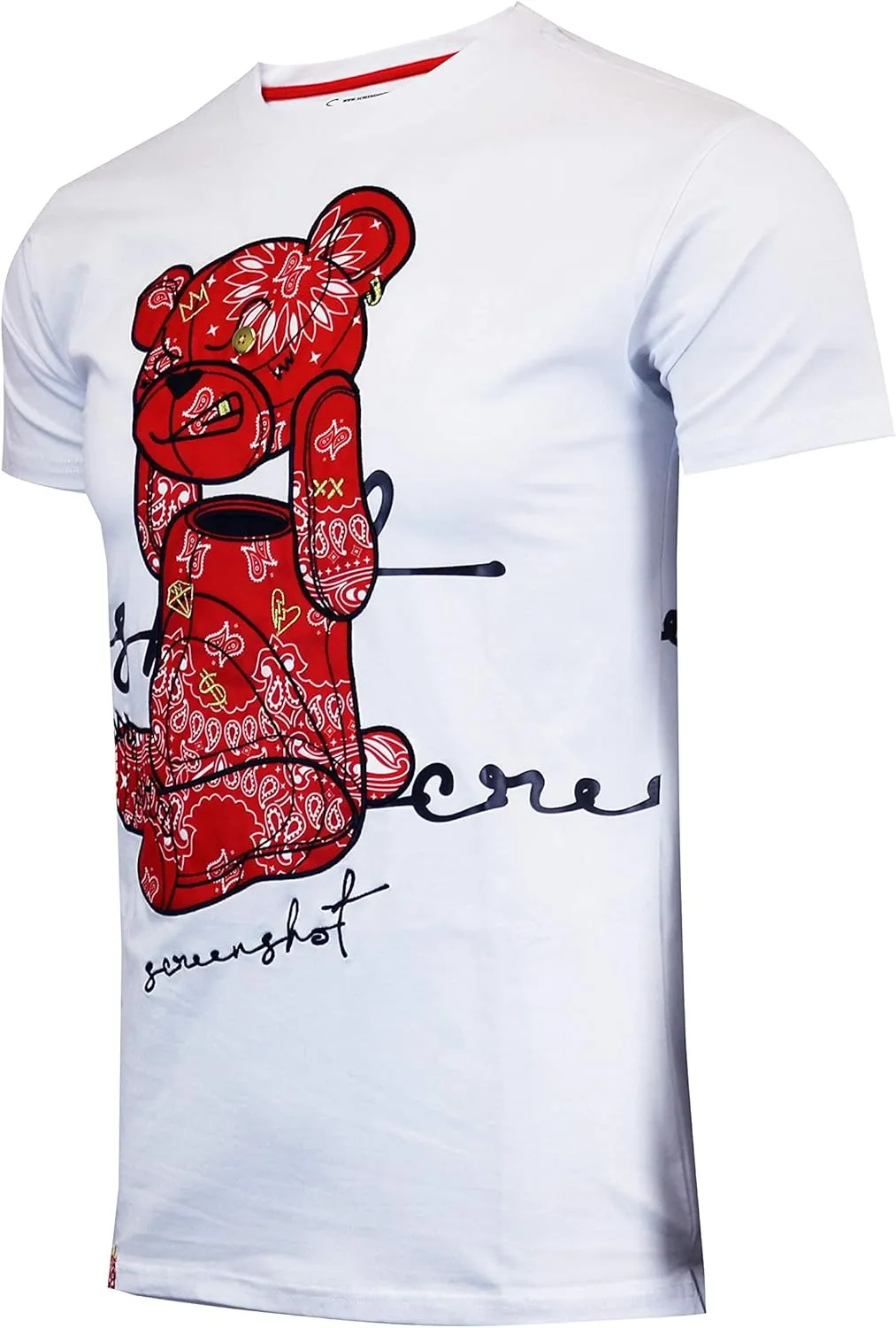 SCREENSHOT-1202-SS-1 Mens Hipster Hip-Hop Premium Stylish Longline Urban High Density Gel Tee