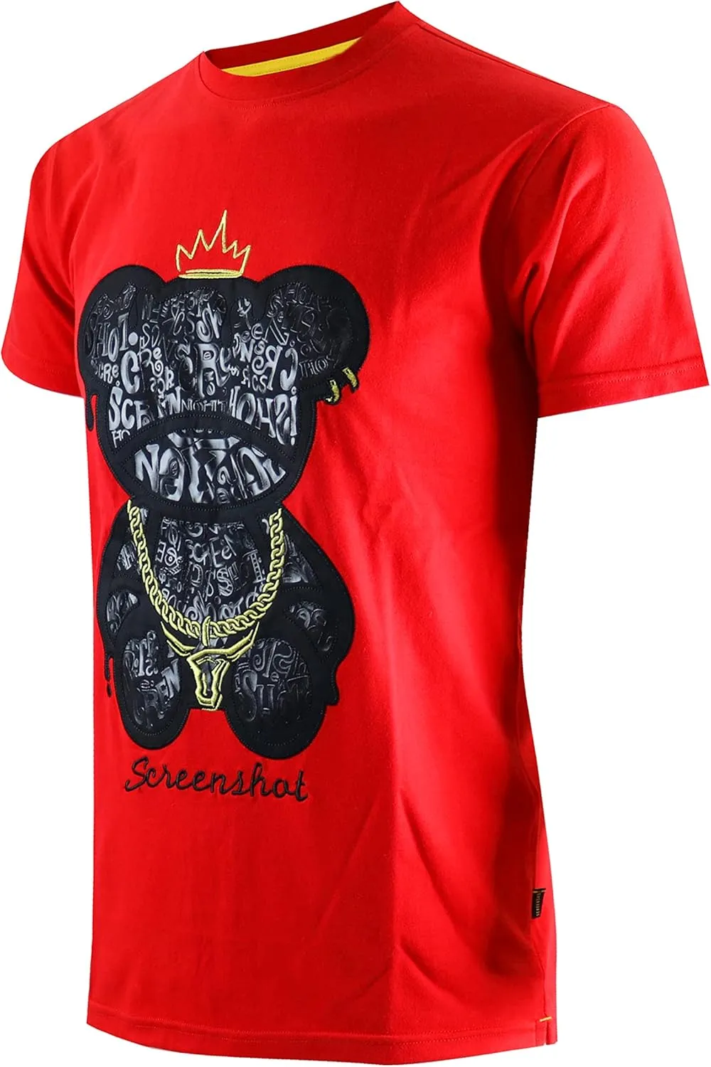 SCREENSHOT-2202-SS-2 Mens Stylish Double Layer Patch Embroidery High Density Gel Premium Quality Tee