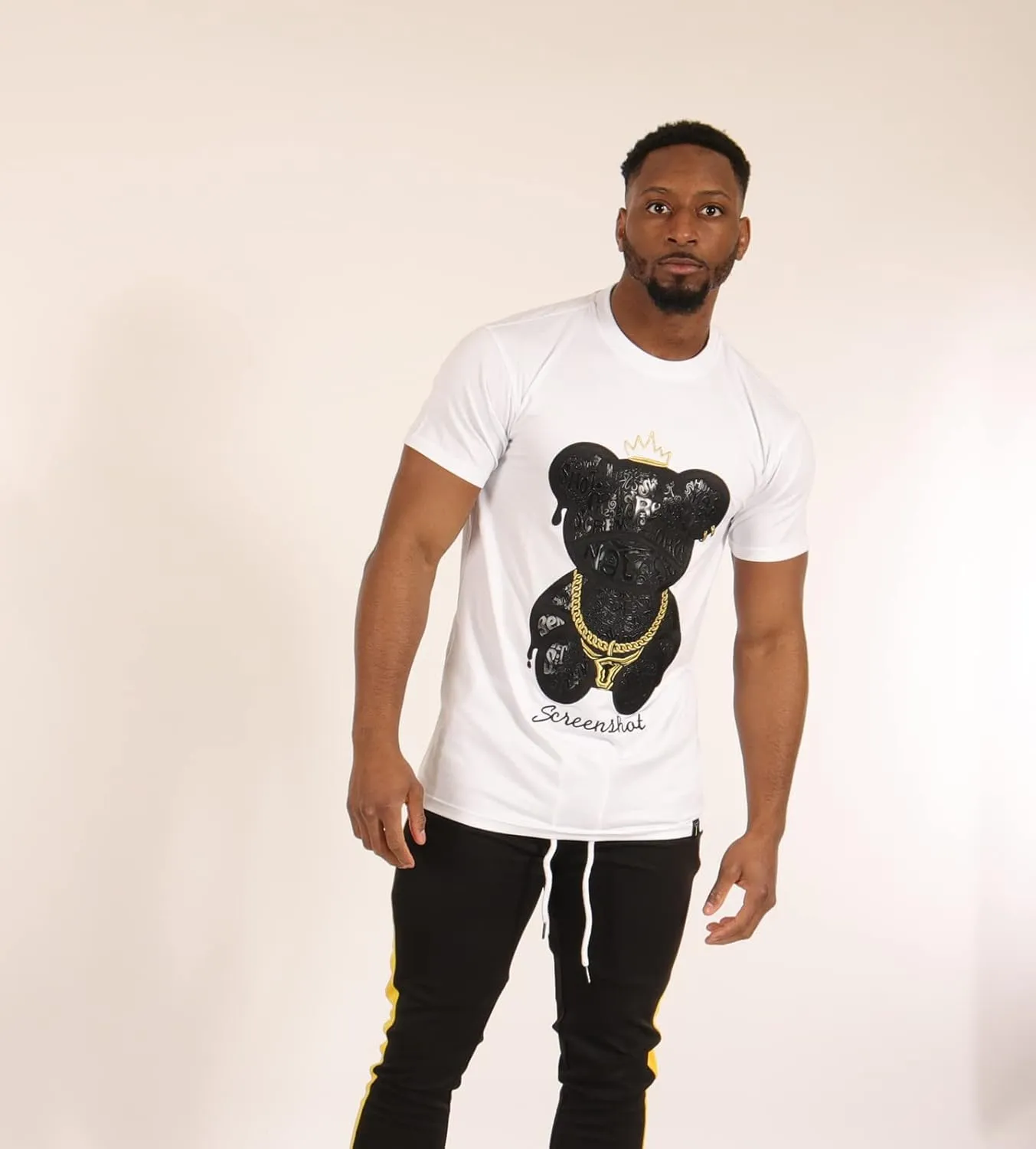 SCREENSHOT-2202-SS-2 Mens Stylish Double Layer Patch Embroidery High Density Gel Premium Quality Tee