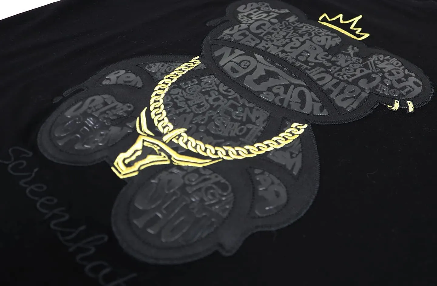 SCREENSHOT-2202-SS-2 Mens Stylish Double Layer Patch Embroidery High Density Gel Premium Quality Tee