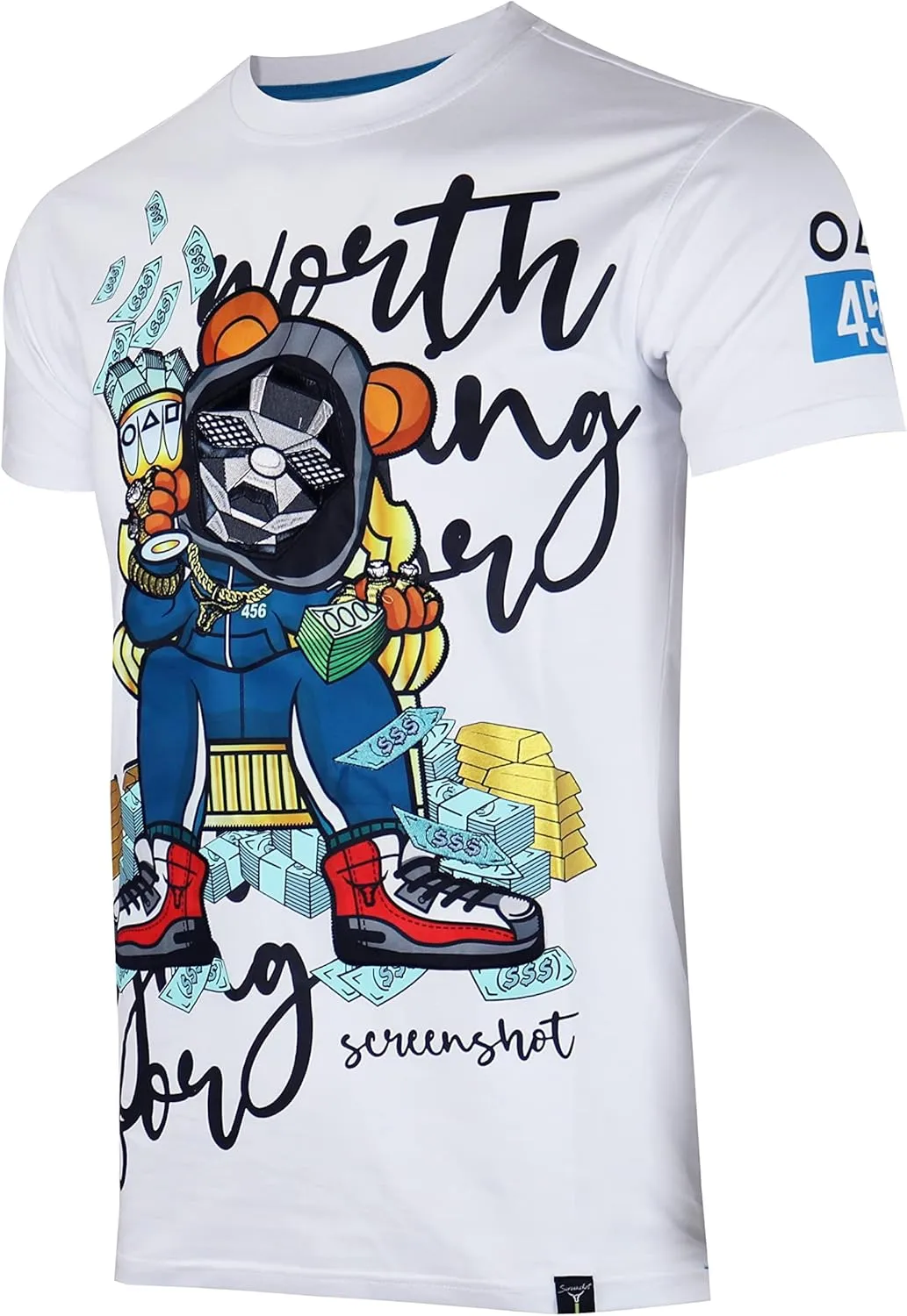 SCREENSHOT-2202-SS-2 Mens Stylish Double Layer Patch Embroidery High Density Gel Premium Quality Tee