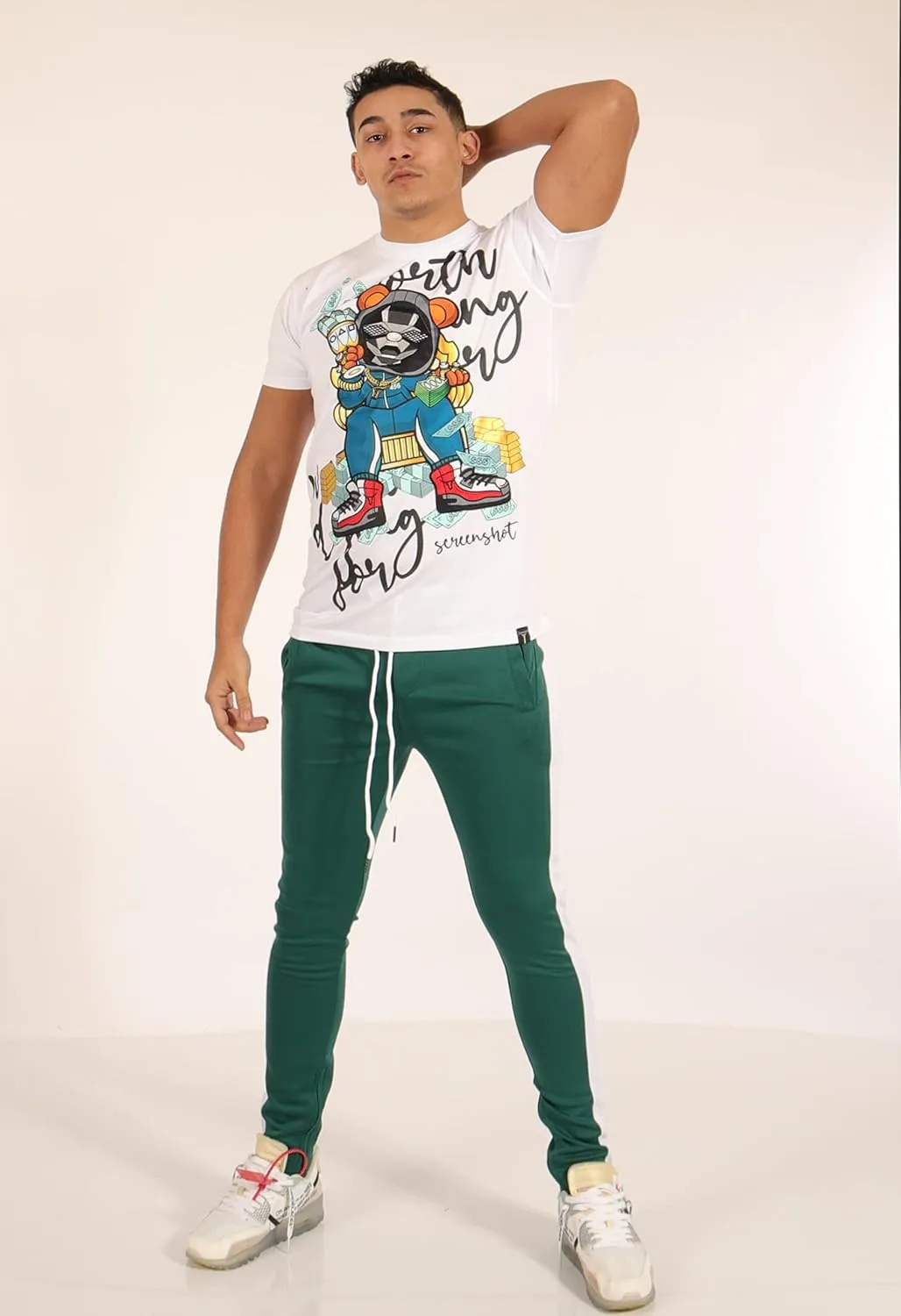SCREENSHOT-2202-SS-2 Mens Stylish Double Layer Patch Embroidery High Density Gel Premium Quality Tee