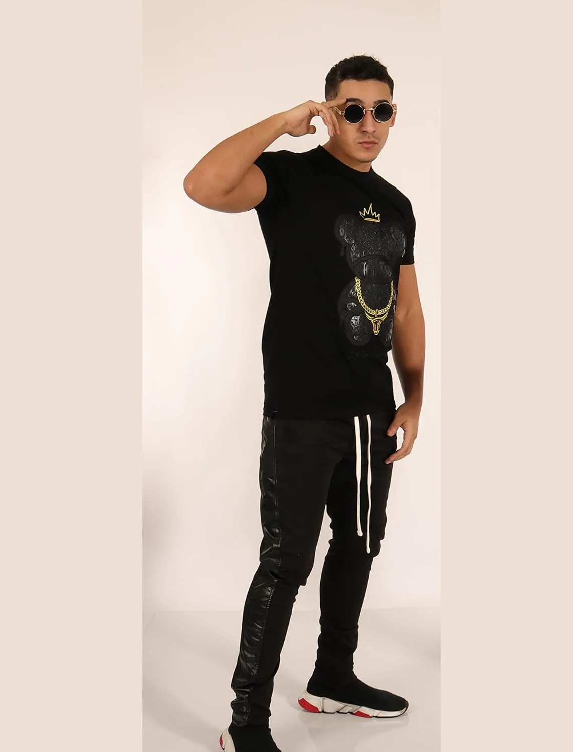 SCREENSHOT-2202-SS-2 Mens Stylish Double Layer Patch Embroidery High Density Gel Premium Quality Tee