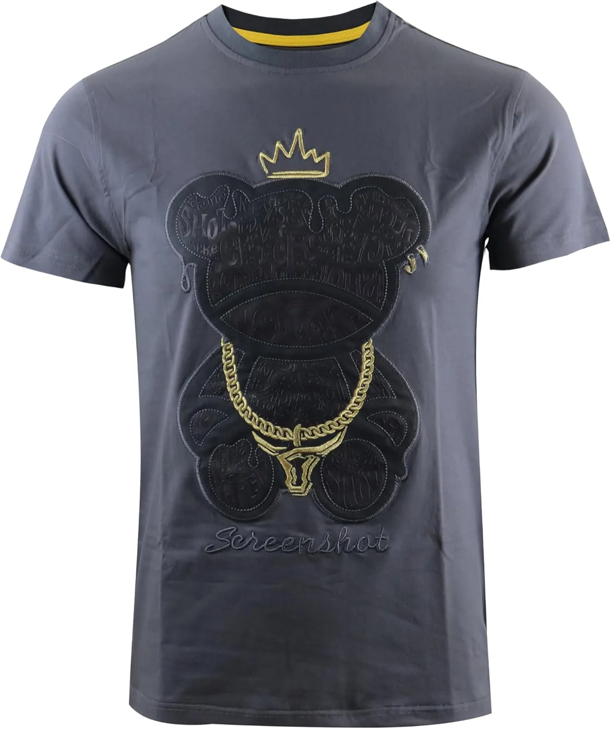 SCREENSHOT-2202-SS-2 Mens Stylish Double Layer Patch Embroidery High Density Gel Premium Quality Tee