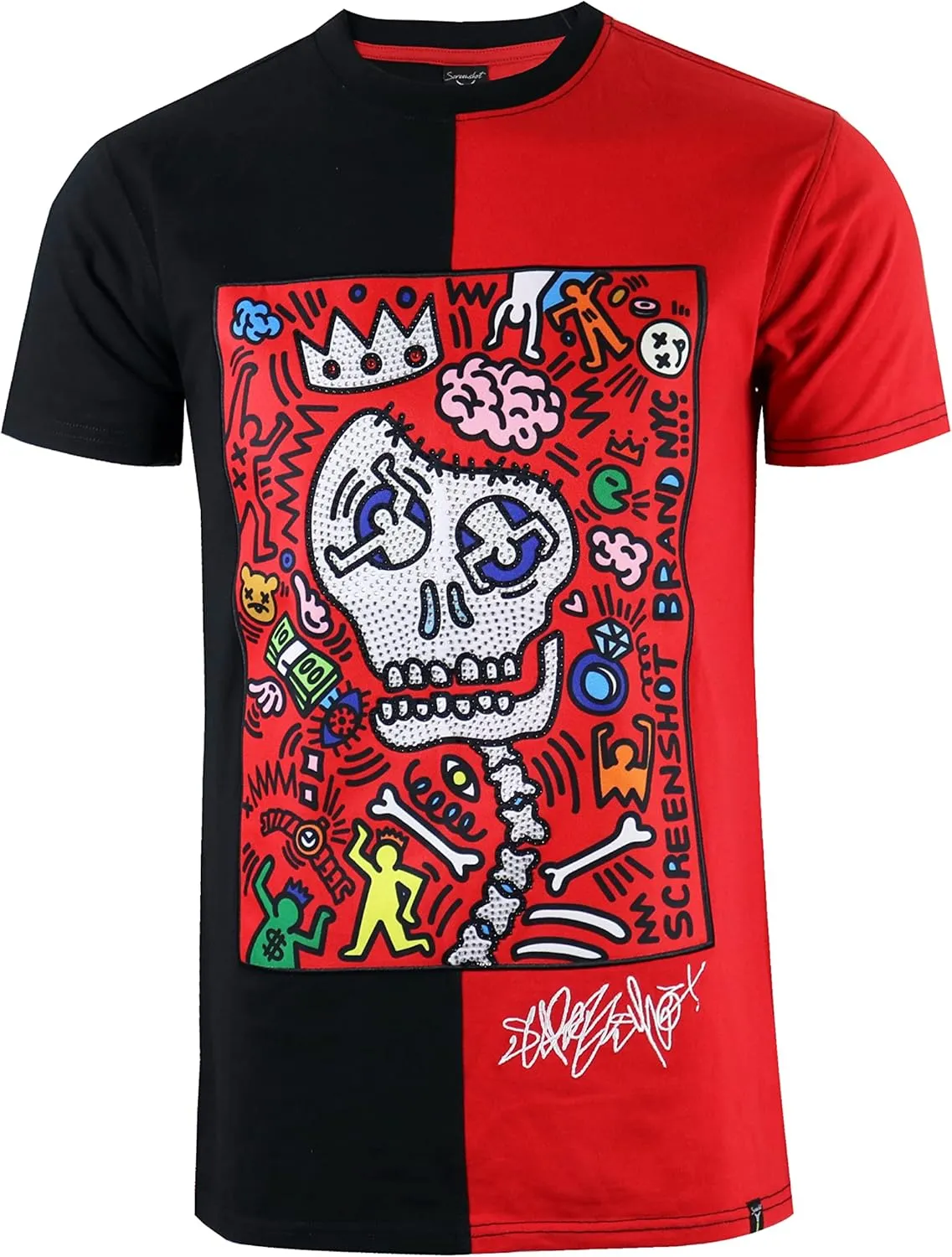 SCREENSHOT-2202-SS-2 Mens Stylish Double Layer Patch Embroidery High Density Gel Premium Quality Tee
