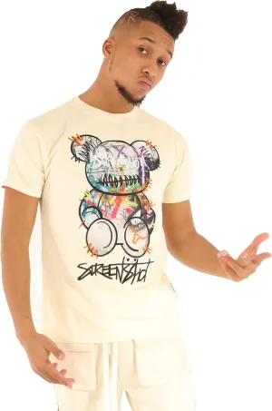 SCREENSHOT-TEE3202SS Mens Hip-Hop NYC Streetwear Urban Varsity Racing Premium Tee