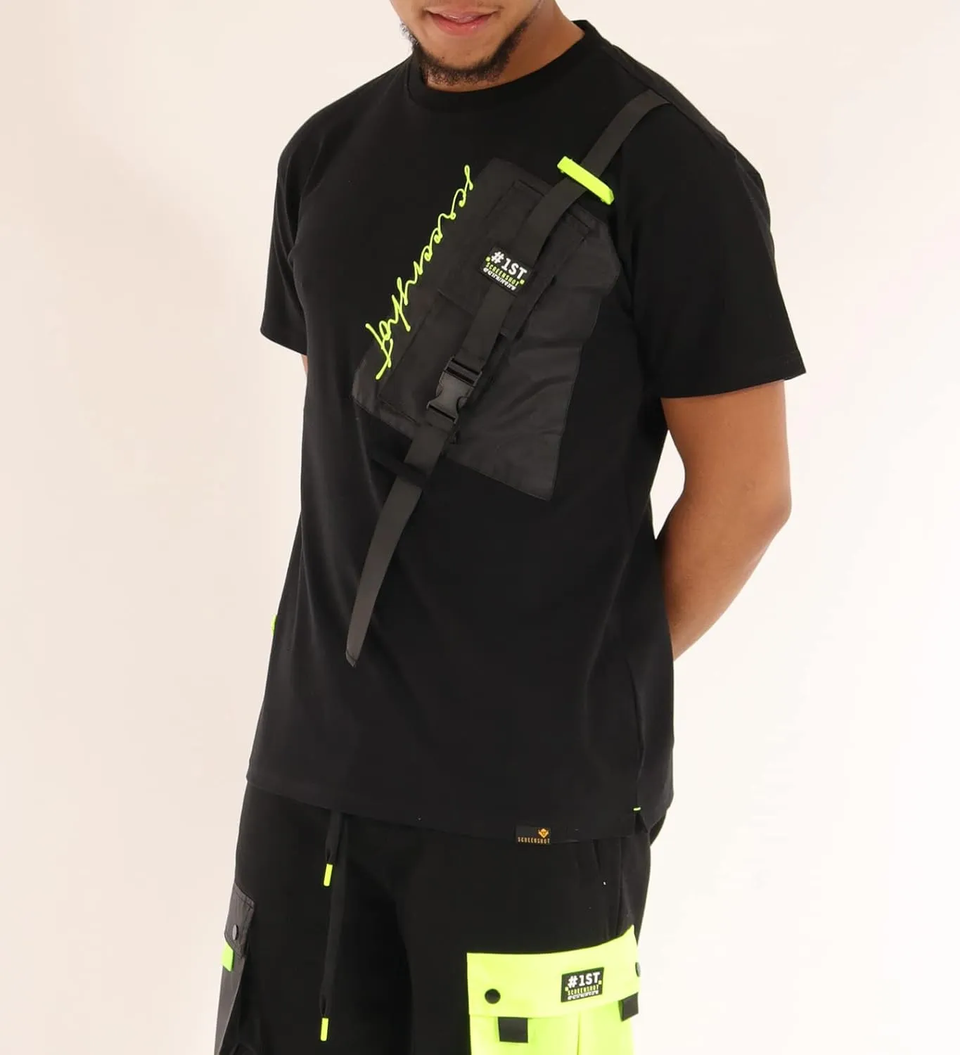 SCREENSHOT-TEE3202SS Mens Hip-Hop NYC Streetwear Urban Varsity Racing Premium Tee