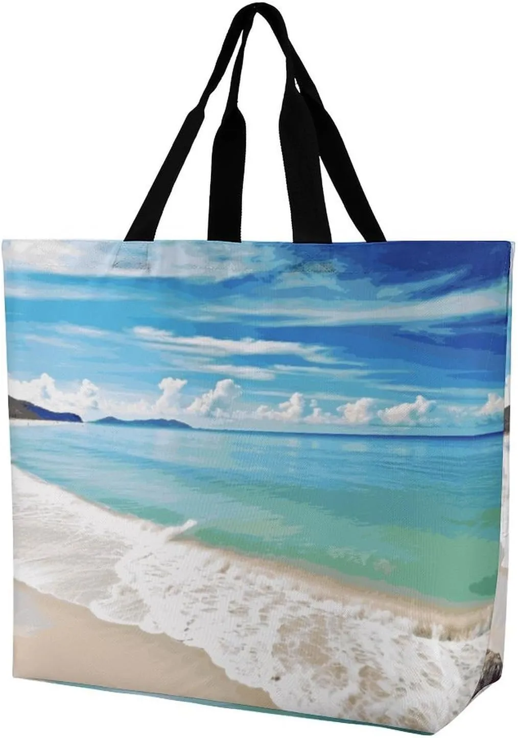 Sea Animals Stingrays Tote Bag for Women Reusable Grocery Shoulder Bag Shopping Bags for Travel, Groceries