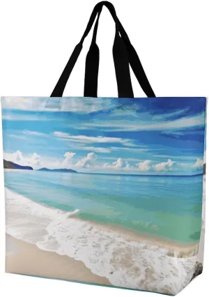Sea Animals Stingrays Tote Bag for Women Reusable Grocery Shoulder Bag Shopping Bags for Travel, Groceries