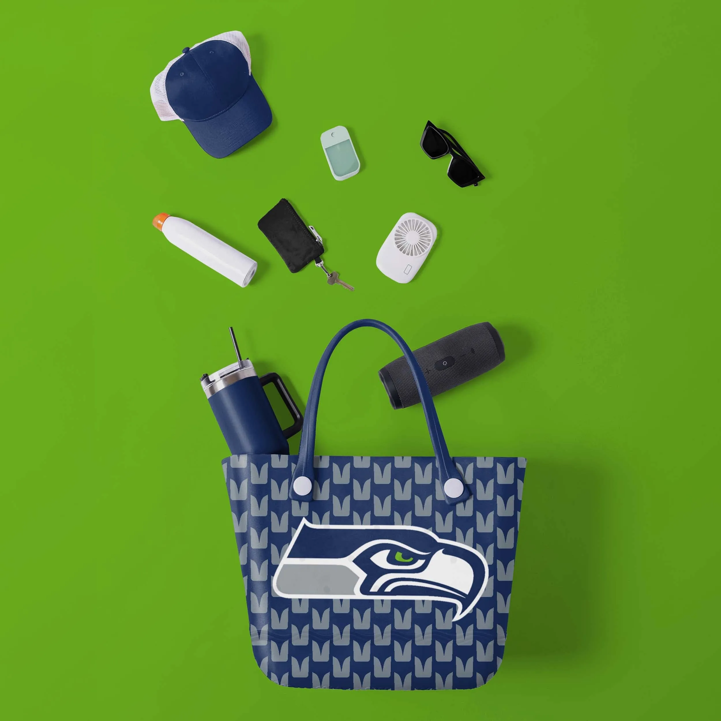 Seattle Seahawks Thematic Tailgate Tote Bag