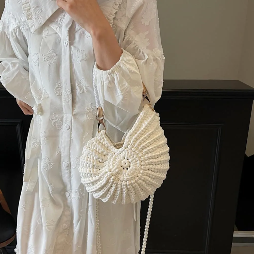 Shell Purse for Women,Handwoven Fashion Seashell Bag Luxury Shell Clutch Purse Unique Clutch Summer Beach Bag