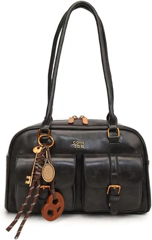 Shoulder Bag Retro Top Handle Bag Y2k 90s Multiple Pockets Designer Handbag Soft Trendy Underarm Purse