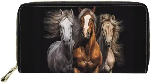 Showudesigns PU Leather Thin Travel Wallet for Women Girls Cute Animal Multi-Card Holder Clutch Bag Purse