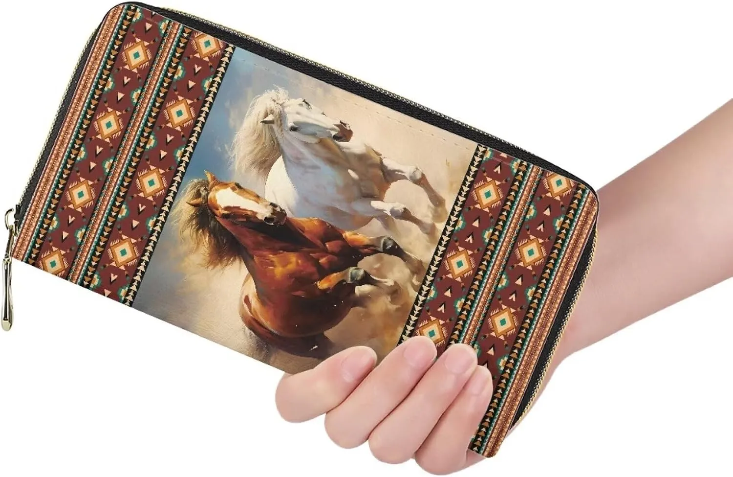 Showudesigns PU Leather Thin Travel Wallet for Women Girls Cute Animal Multi-Card Holder Clutch Bag Purse
