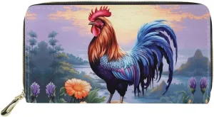 Showudesigns PU Leather Thin Travel Wallet for Women Girls Cute Animal Multi-Card Holder Clutch Bag Purse
