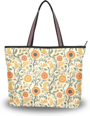 Silk Fabric Zippered Womens Tote Bags Convenient Handbags for Women Under for Everyday & Travel