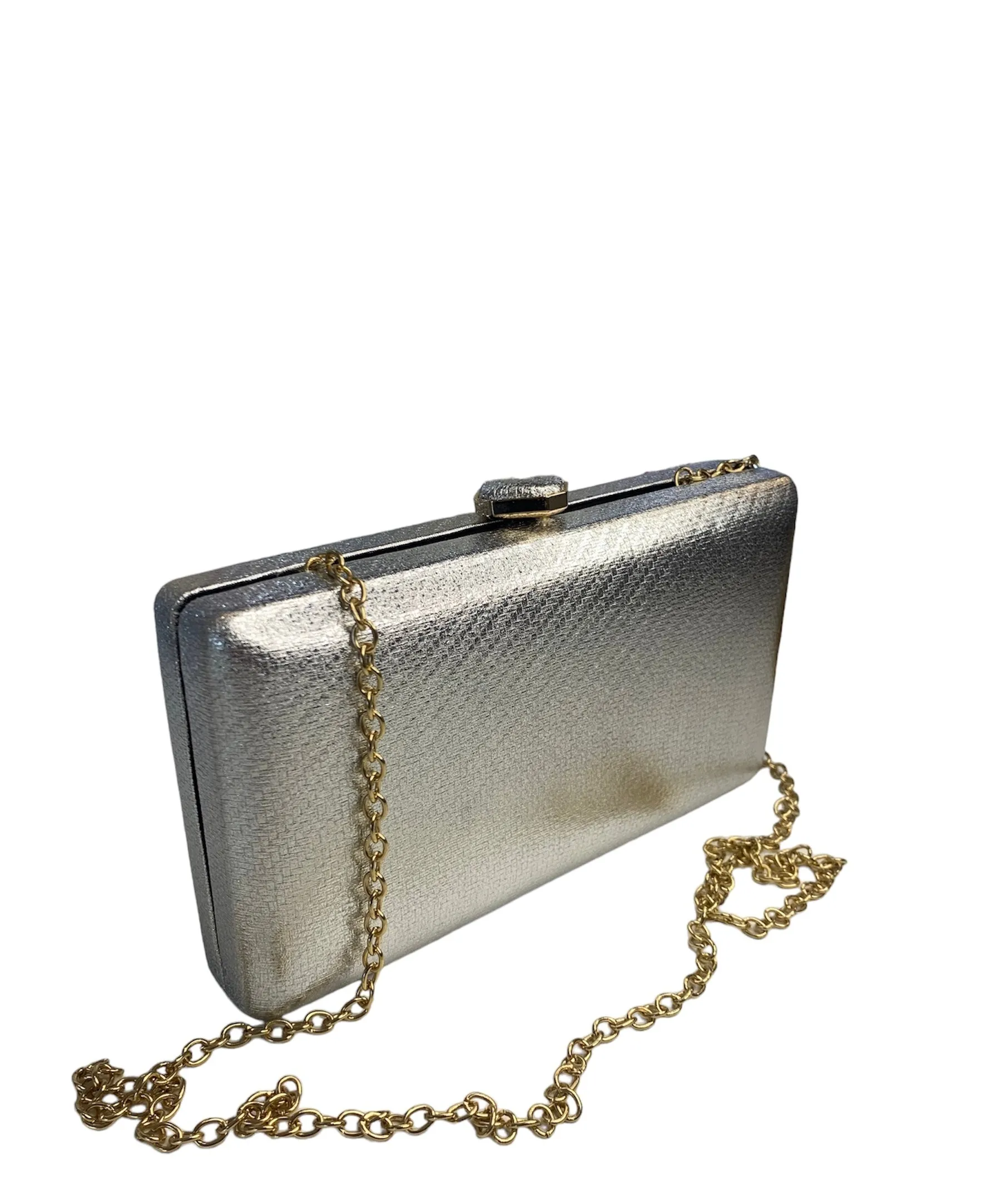 Silver Box Clutch