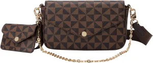 Small Crossbody Purse for Women, Envelope Clutch Designer Bag with Card Holder and Chain Adjustable Strap