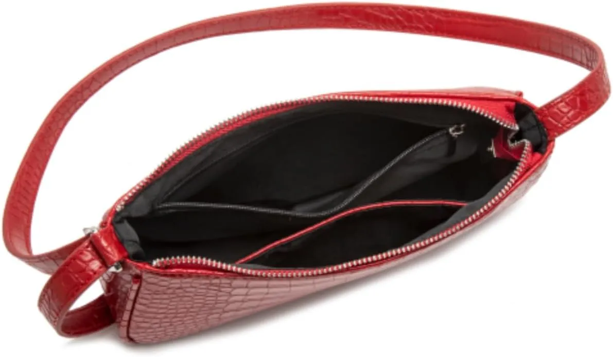Small Purse for Women, Adjustable Shoulder Bags Crocodile Pattern Clutch Purse with Zipper Closure Retro