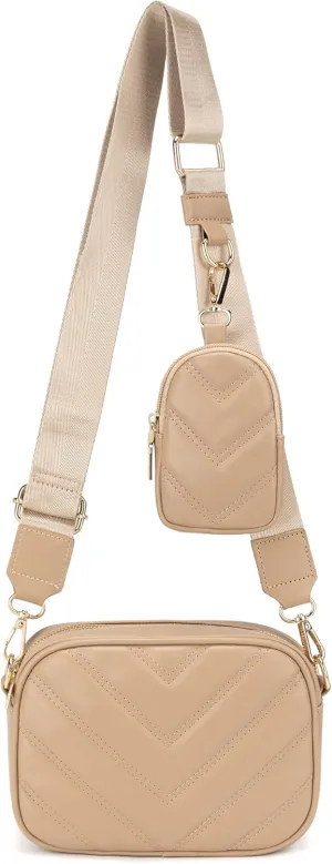Small Quilted Crossbody Bags for Women Stylish Leather Purse Designer Handbag with Coin Pouch for Shopping, Dating, Traveling