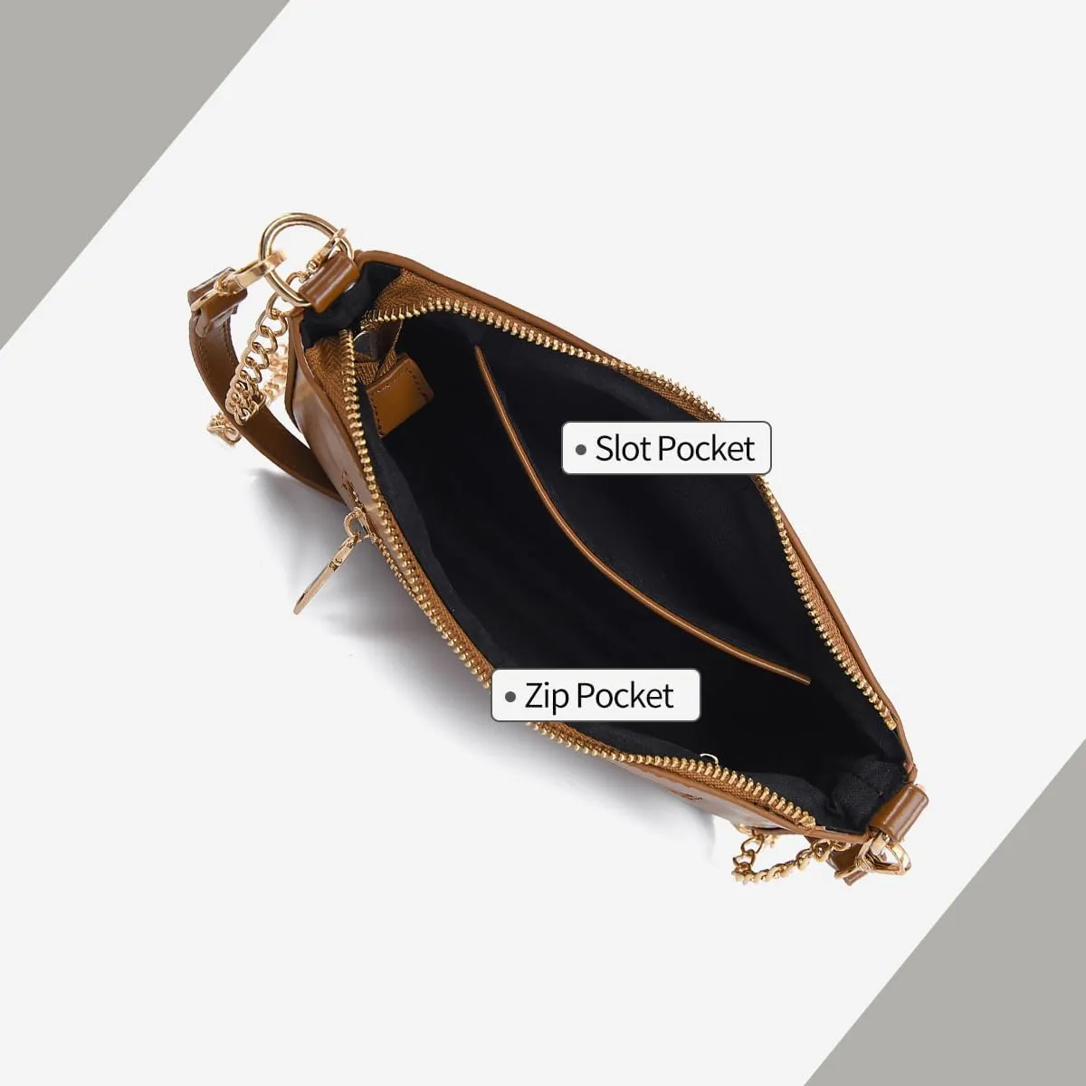 Small Shoulder Bag for Women Trendy Purse Retro Vegan Leather Hobo Purses Clutch Tote HandBags with Zipper Closure